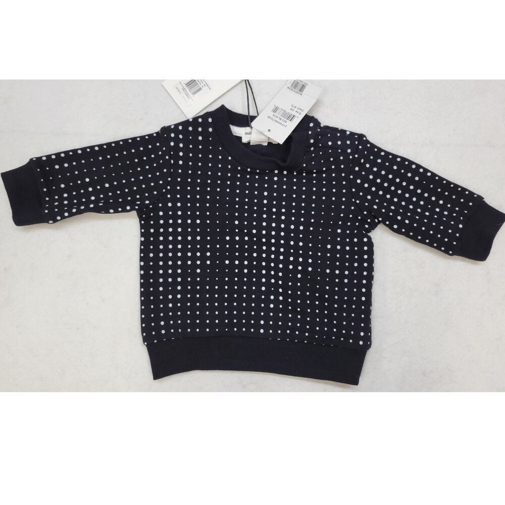 Miles The Label MIDI Dots Print Baby Sweatshirt - Black